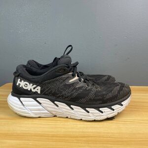 HOKA One One Gaviota 4 Athletic Running Shoes Men's Black Mesh Lace Up 11 2E